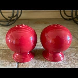 Authentic Fiestaware salt & pepper shakers. Two pieces -Red.